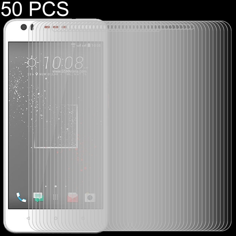 50 PCS 0.26mm 9H 2.5D Tempered Glass Film for HTC Desire 825