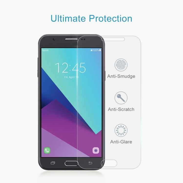 100 PCS 0.26mm 9H 2.5D Tempered Glass Film for Samsung Galaxy J7 V