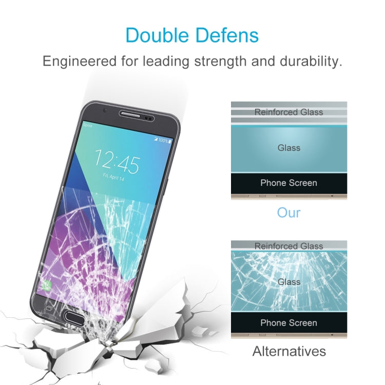 100 PCS 0.26mm 9H 2.5D Tempered Glass Film for Samsung Galaxy J7 V