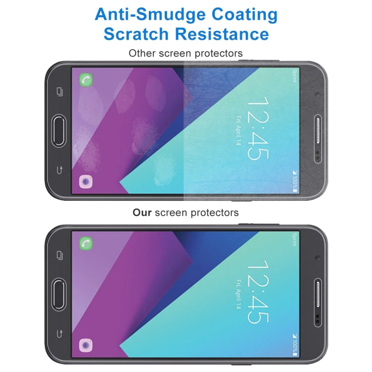 100 PCS 0.26mm 9H 2.5D Tempered Glass Film for Samsung Galaxy J7 V