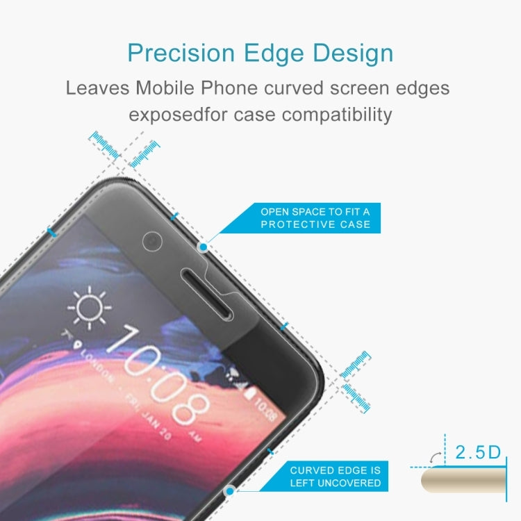 2 PCS 0.26mm 9H 2.5D Tempered Glass Film for HTC One X10