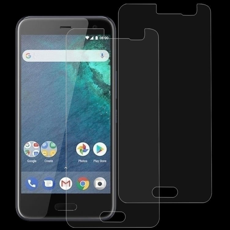 2 PCS 0.26mm 9H 2.5D Tempered Glass Film for HTC U11 Life