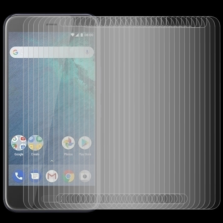 50 PCS 0.26mm 9H 2.5D Tempered Glass Film for HTC U11 Life