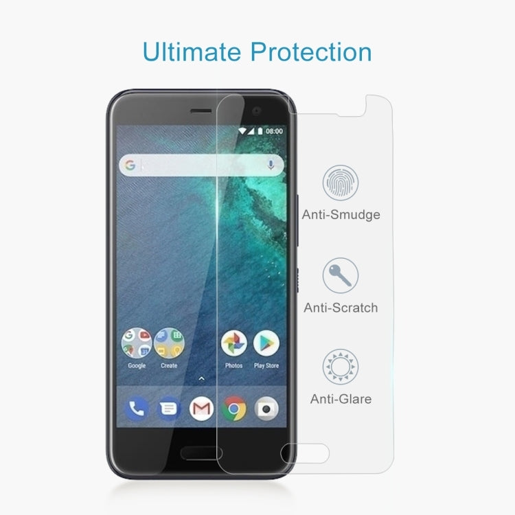 100 PCS 0.26mm 9H 2.5D Tempered Glass Film for HTC U11 Life