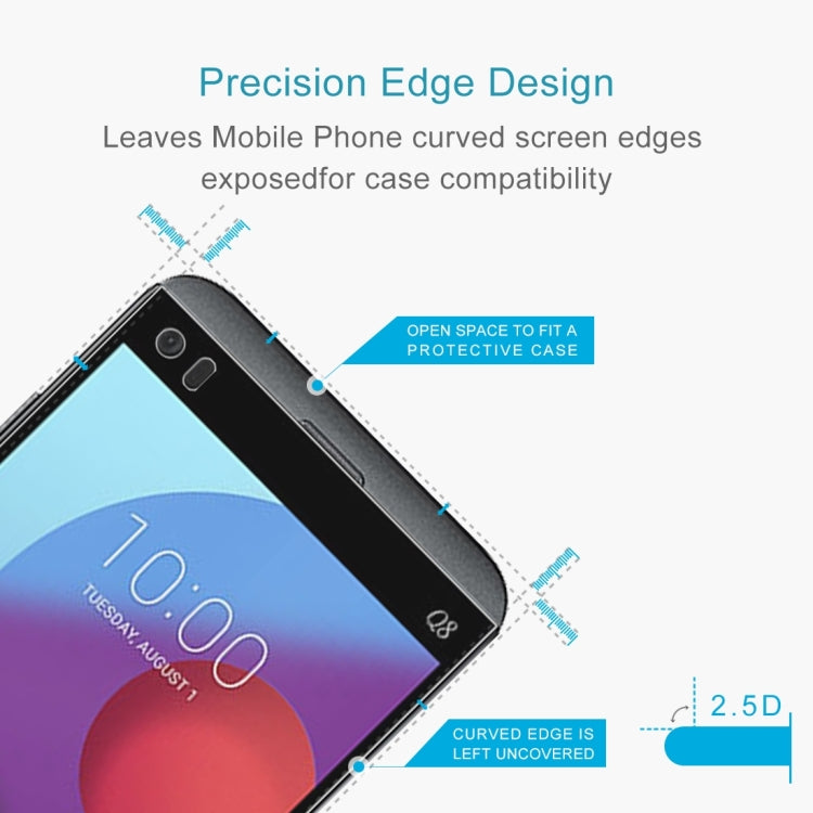 0.26mm 9H 2.5D Tempered Glass Film for LG Q8