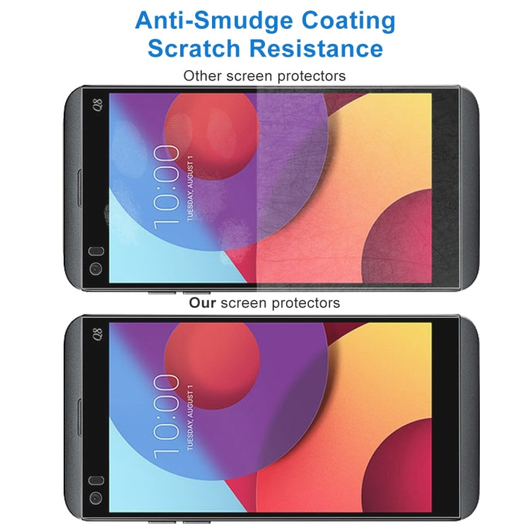 2 PCS 0.26mm 9H 2.5D Tempered Glass Film for LG Q8