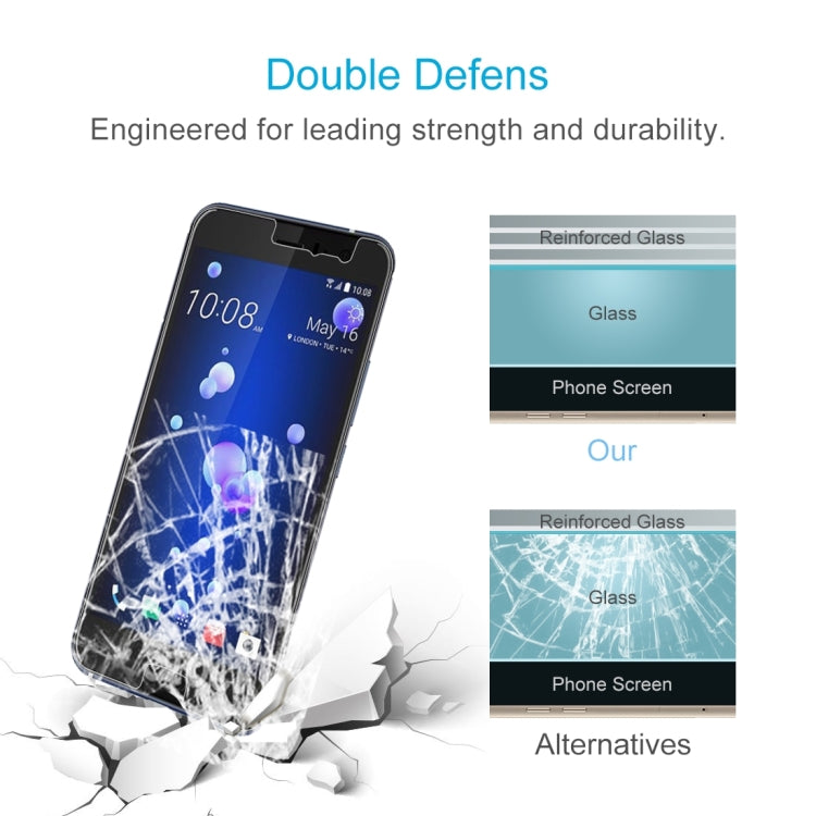 100 PCS 0.26mm 9H 2.5D Tempered Glass Film for HTC U11