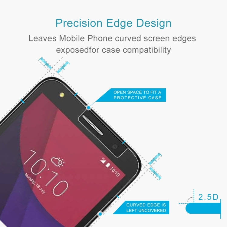 0.26mm 9H 2.5D Tempered Glass Film for Alcatel Pixi 4 5.0 inch