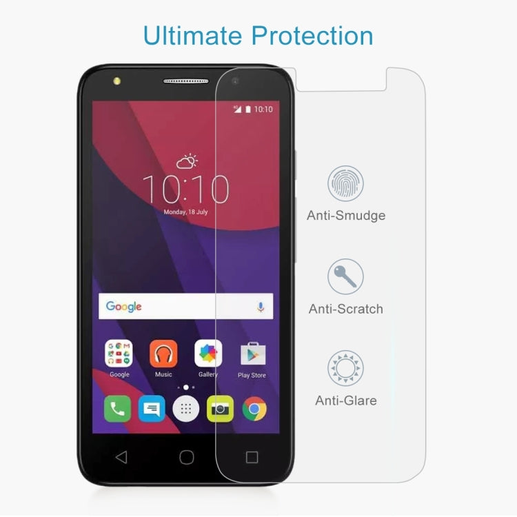 10 PCS 0.26mm 9H 2.5D Tempered Glass Film for Alcatel Pixi 4 5.0 inch