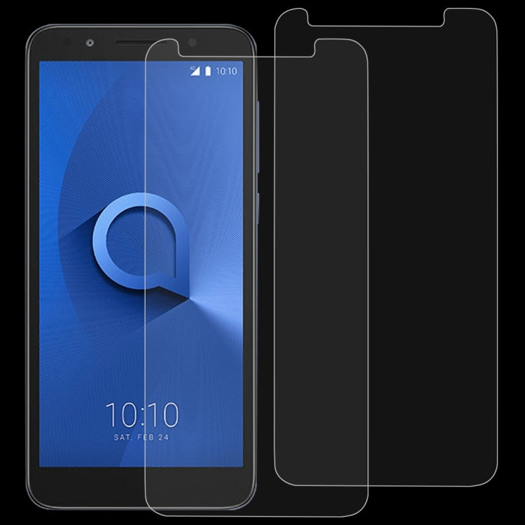 2 PCS 0.26mm 9H 2.5D Tempered Glass Film for Alcatel 1X