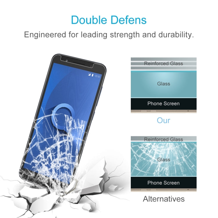 10 PCS0.26mm 9H 2.5D Tempered Glass Film for Alcatel 1X