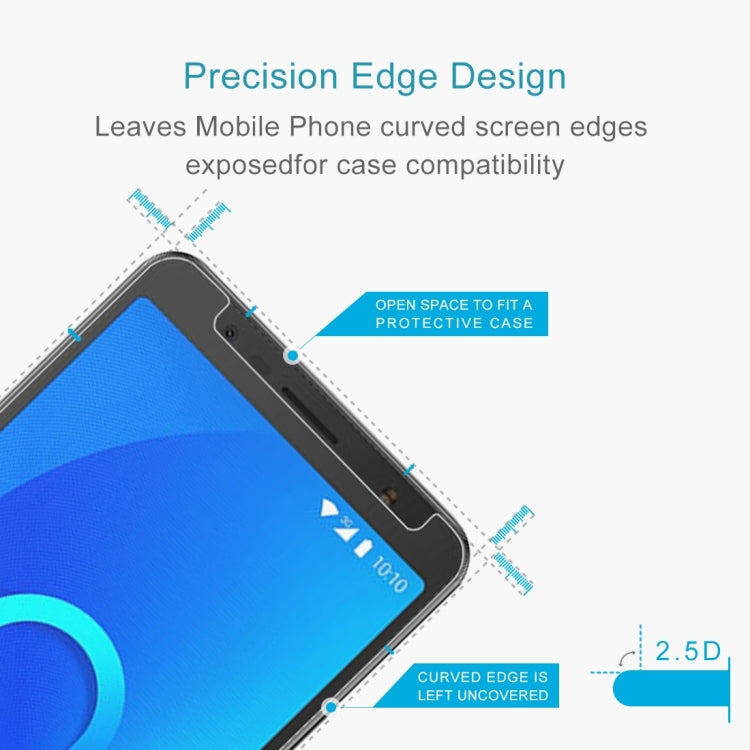 0.26mm 9H 2.5D Tempered Glass Film for Alcatel 3C