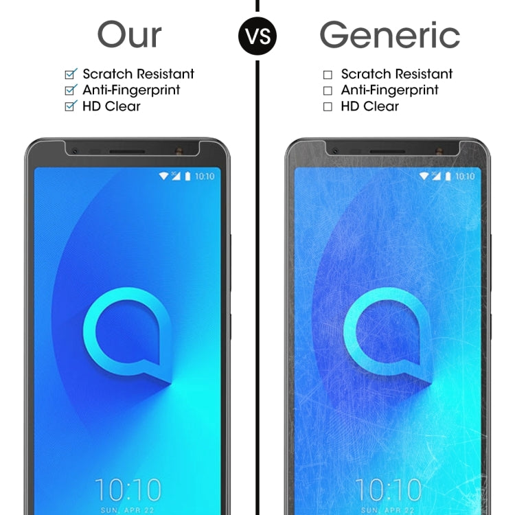 10 PCS 0.26mm 9H 2.5D Tempered Glass Film for Alcatel 3C