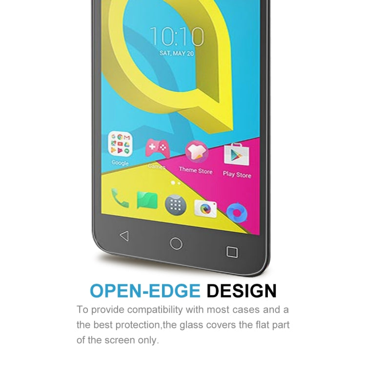 2 PCS 0.26mm 9H 2.5D Tempered Glass Film for Alcatel U5