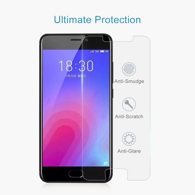 100 PCS 0.26mm 9H 2.5D Tempered Glass Film for Meizu M6