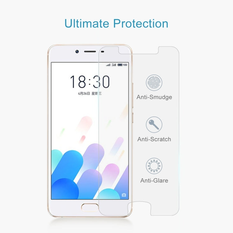 100 PCS 0.26mm 9H 2.5D Tempered Glass Film for Meizu Meilan E2