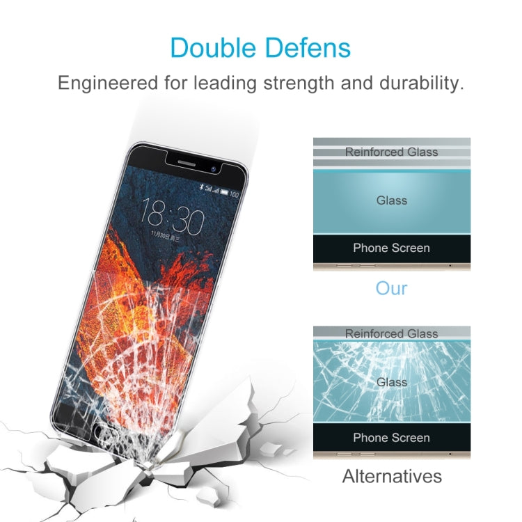 100 PCS 0.26mm 9H 2.5D Tempered Glass Film for Meizu PRO 6 Plus