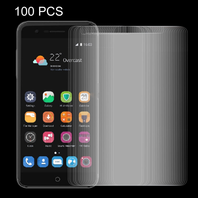100 PCS for ZTE Blade V8 Lite / V8 Mini 0.26mm 9H Surface Hardness Explosion-proof Non-full Screen Tempered Glass Screen Film