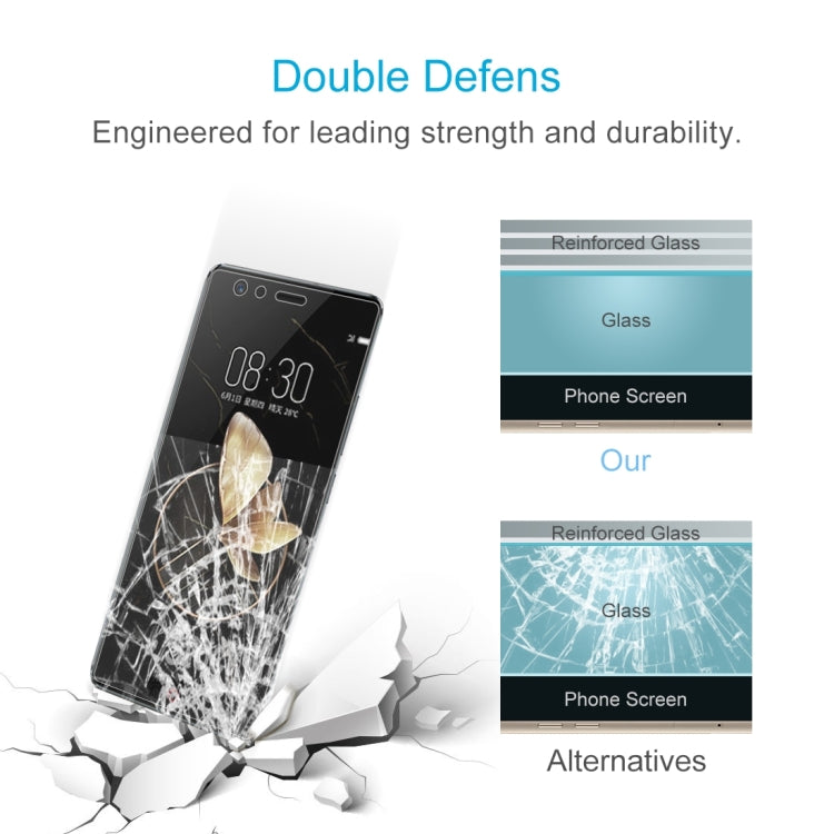 100 PCS 0.26mm 9H 2.5D Tempered Glass Film for ZTE nubia Z17