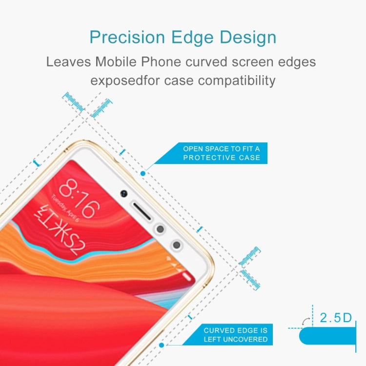 2 PCS 0.26mm 9H Surface Hardness 2.5D Full Screen Tempered Glass Film for Xiaomi Redmi S2