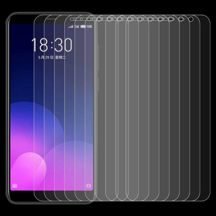 10 PCS 0.26mm 9H Surface Hardness 2.5D Full Screen Tempered Glass Film for Meizu M6T