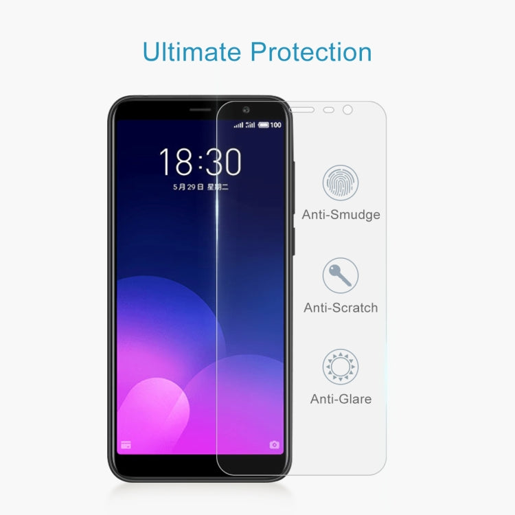 0.26mm 9H Surface Hardness 2.5D Full Screen Tempered Glass Film for Meizu M6T
