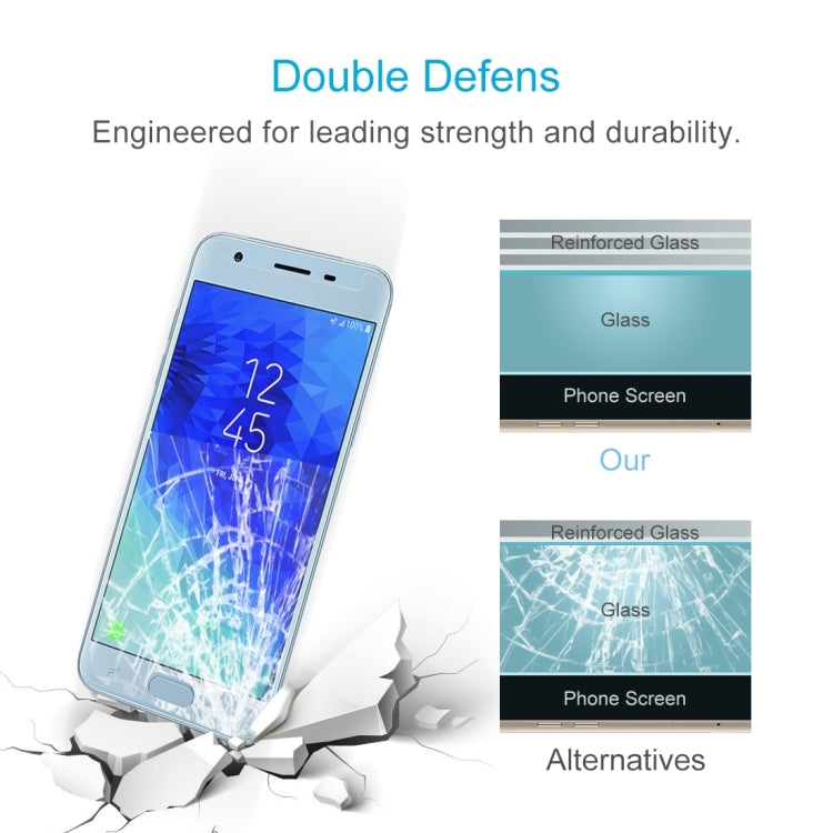 2PCS 9H 2.5D Tempered Glass Film for Galaxy J3 (2018)