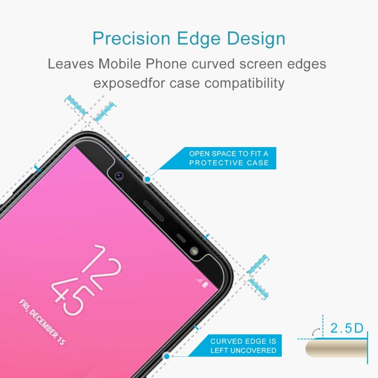 2PCS 9H 2.5D Tempered Glass Film for Galaxy J8 (2018)