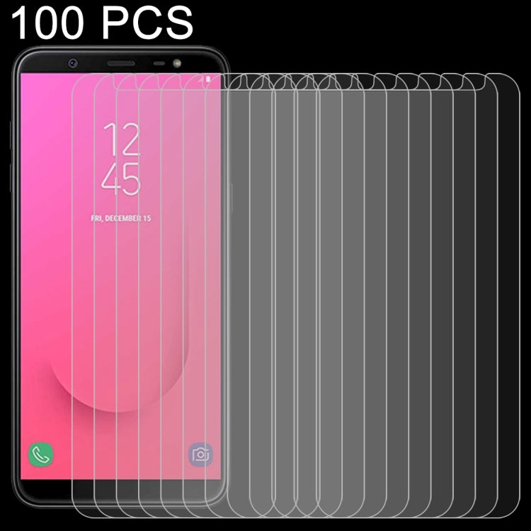 100PCS 9H 2.5D Tempered Glass Film for Galaxy J8 (2018)