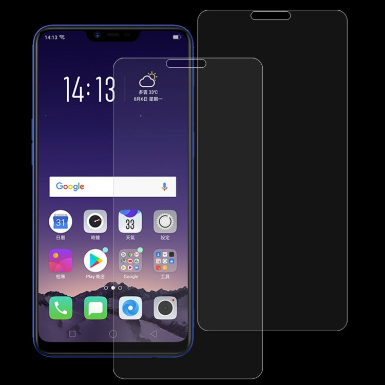 2 PCS 0.26mm 9H 2.5D Tempered Glass Film for OPPO AX5