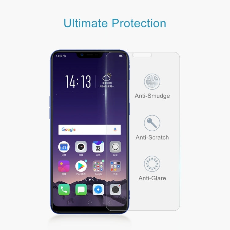 100 PCS 0.26mm 9H 2.5D Tempered Glass Film for OPPO AX5