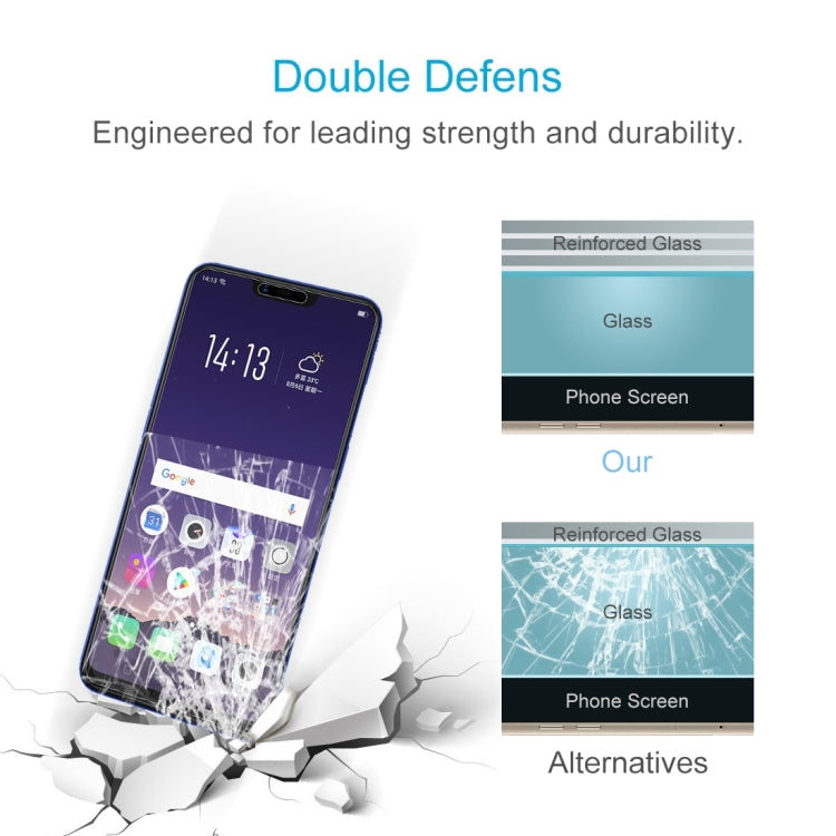 100 PCS 0.26mm 9H 2.5D Tempered Glass Film for OPPO AX5