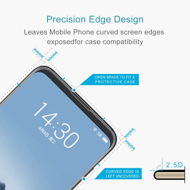 100 PCS 0.26mm 9H 2.5D Tempered Glass Film for Meizu 16 Plus