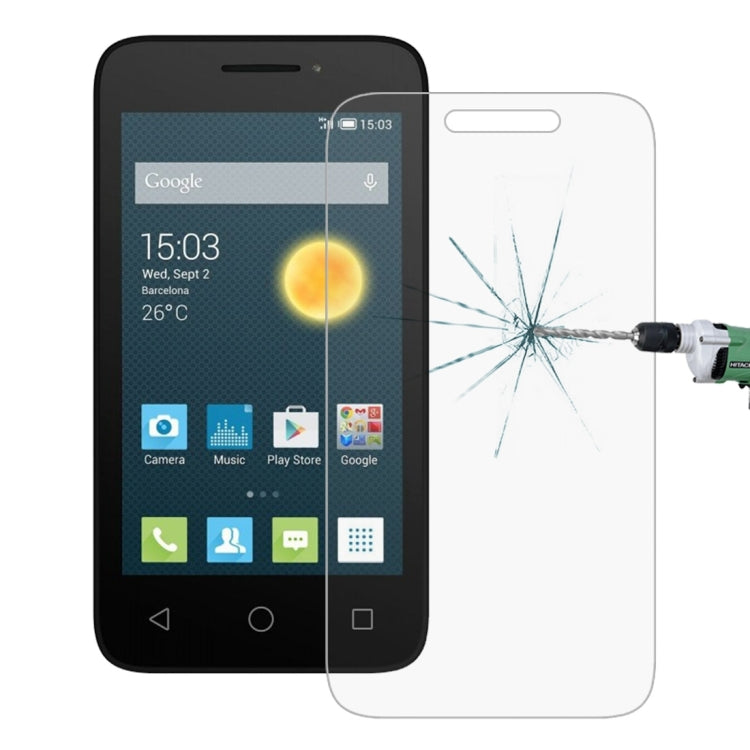 For Alcatel One Touch Pixi First 0.26mm 9H Surface Hardness 2.5D Explosion-proof Tempered Glass Screen Film