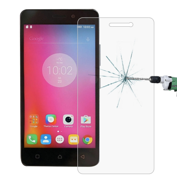 100 PCS for Lenovo K6 Note 0.26mm 9H Surface Hardness 2.5D Explosion-proof Tempered Glass Screen Film