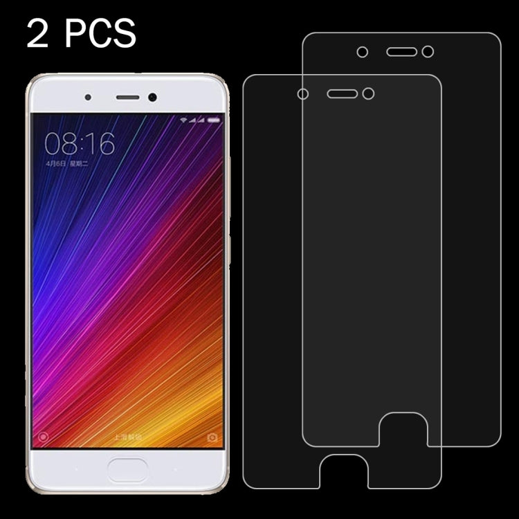 2 PCS for Xiaomi 5s 0.26mm 9H Surface Hardness 2.5D Explosion-proof Tempered Glass Screen Film