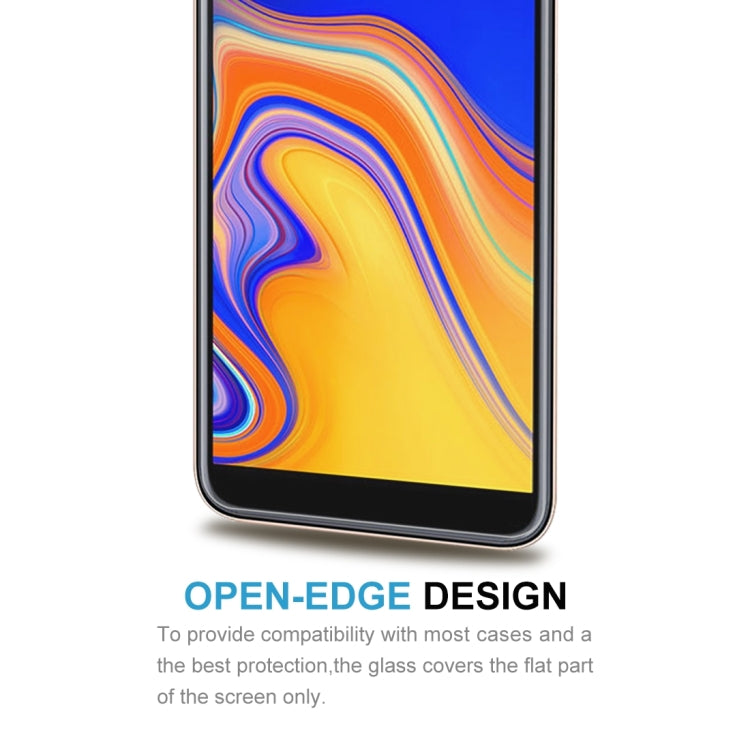 10 PCS 0.26mm 9H Surface Hardness 2.5D Curved Edge Tempered Glass Film for Galaxy J4+ / J6+