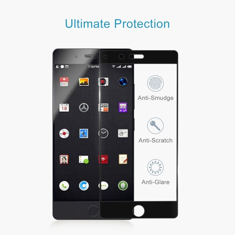 For Smartisan     Nut Pro 0.3mm 9H Surface Hardness 2.5D Curved Silk-screen Full Screen Tempered Glass Screen Protector