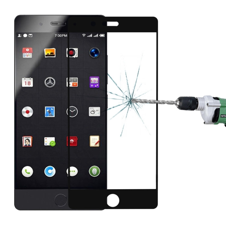 For Smartisan     Nut Pro 0.3mm 9H Surface Hardness 2.5D Curved Silk-screen Full Screen Tempered Glass Screen Protector