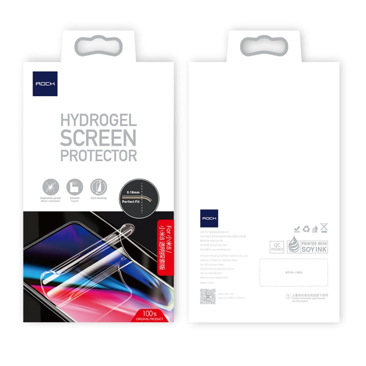 ROCK 0.18mm HD Curved Surface Full Screen Protector Hydrogel Film for Xiaomi Mi 8 / Mi 8 Explorer, TPU+PET Material
