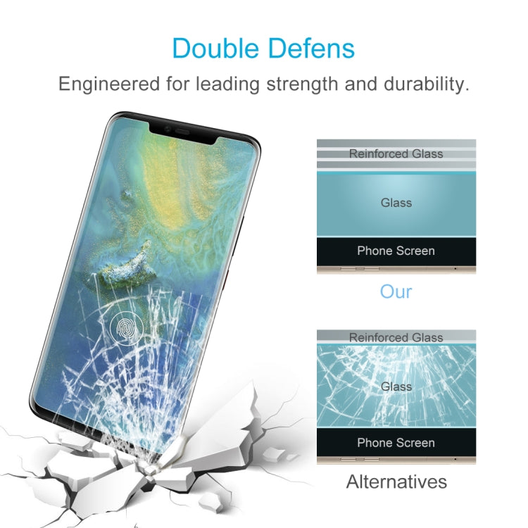 100PCS 0.26mm 9H Surface Hardness 2.5D Curved Edge Tempered Glass Film for Huawei Mate 20 Pro
