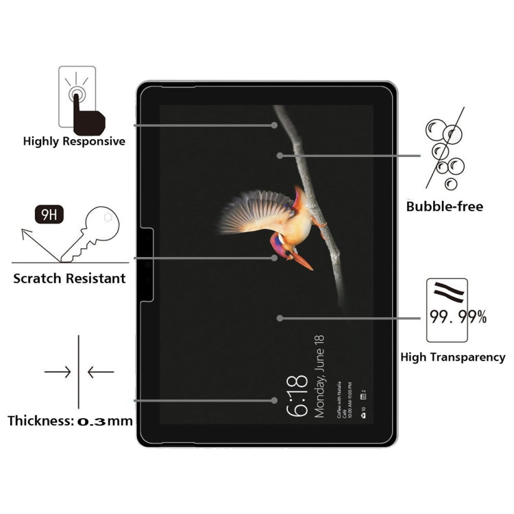 0.26mm 9H Surface Hardness Explosion-proof Tempered Glass Film for Microsoft Surface Go 10.0