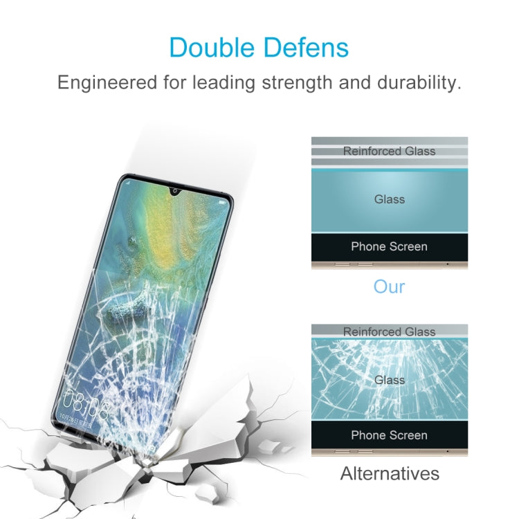 100 PCS 0.26mm 9H 2.5D Transparent Transparent Tempered Glass Film for Huawei Mate 20 X
