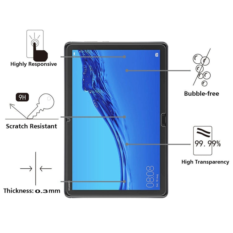 0.26mm 9H Surface Hardness Explosion-proof Tempered Glass Film for Huawei MediaPad M5 lite 10.1