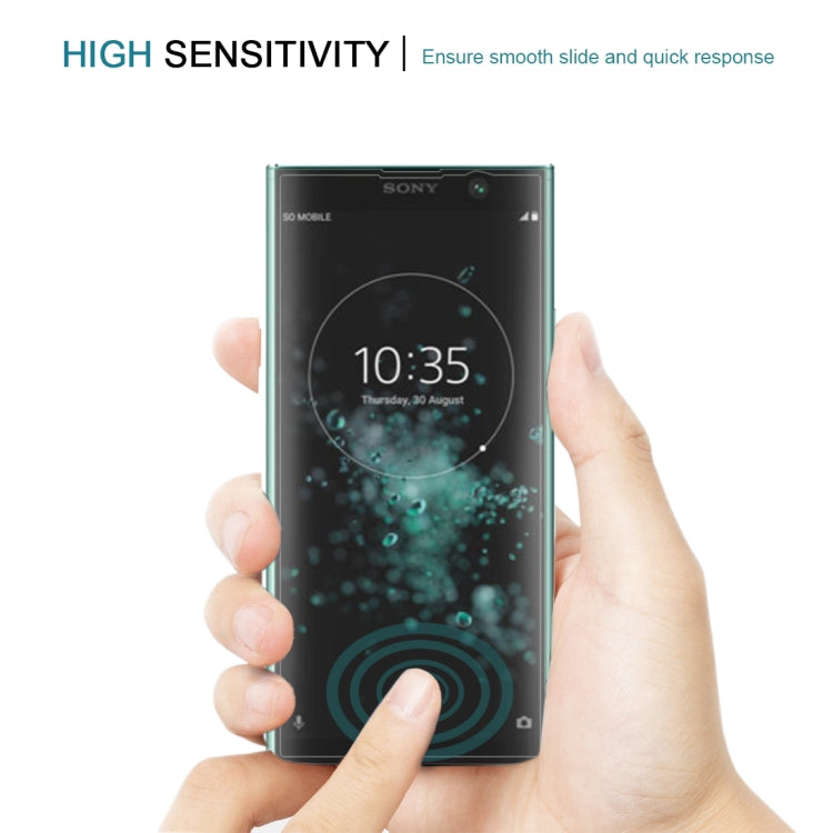 0.3mm 9H Surface Hardness 3D Curved Edge Full Screen Tempered Glass Film for Sony Xperia XA2 Plus