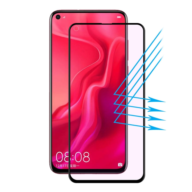 ENKAY Hat-Prince 0.2mm 9H Surface Hardness 3D Anti Blu-ray Full Screen Carbon Fiber Soft Edges Tempered Glass Screen Film for Huawei Nova 4