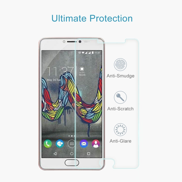 50 PCS for Wiko U Feel Fab 0.26mm 9H Surface Hardness Explosion-proof Non-full Screen Tempered Glass Screen Film, No Retail Package