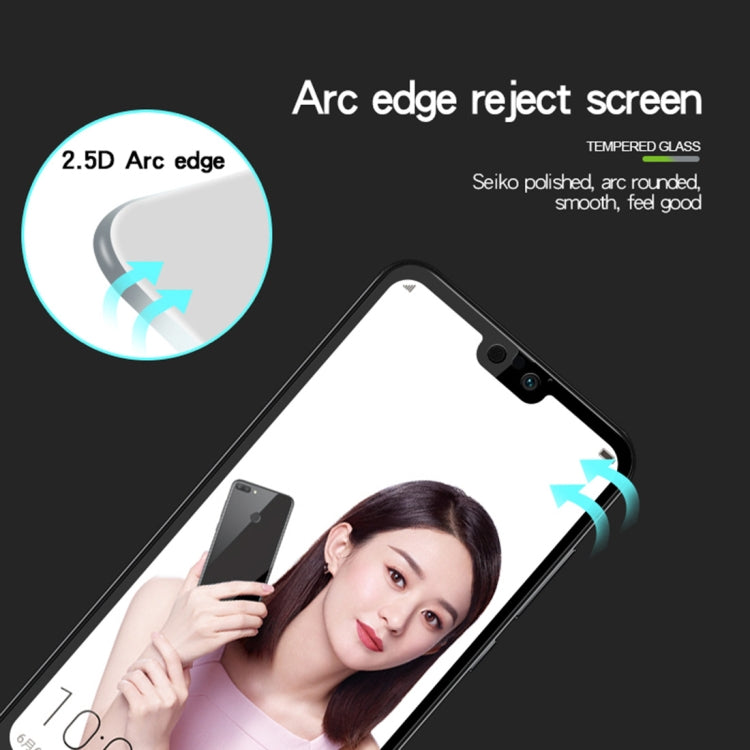 MOFI 9H Surface Hardness 2.5D Arc Edge Full Screen Tempered Glass Film for Huawei Honor 9i(Black)