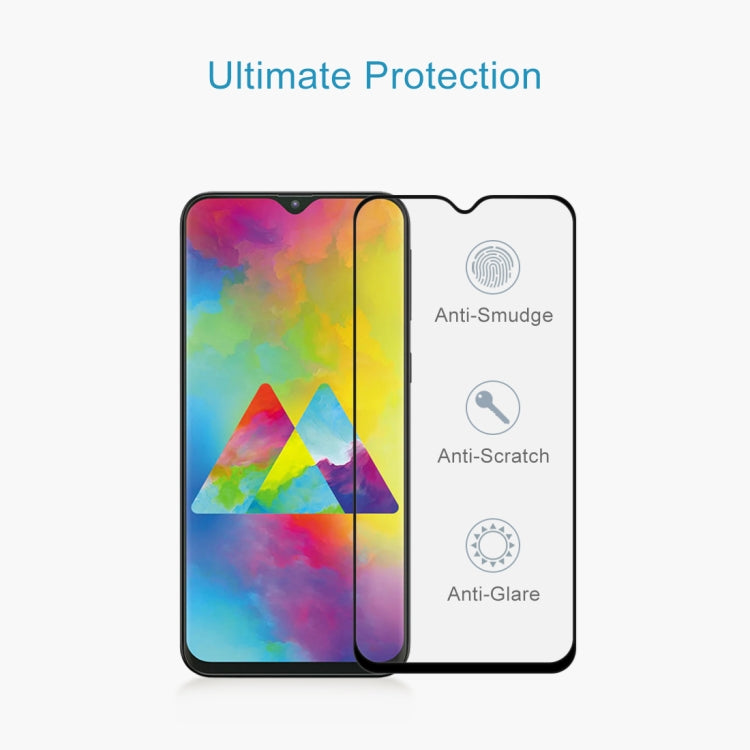 9H 9D Full Screen Tempered Glass Screen Protector for Galaxy M20(Black)
