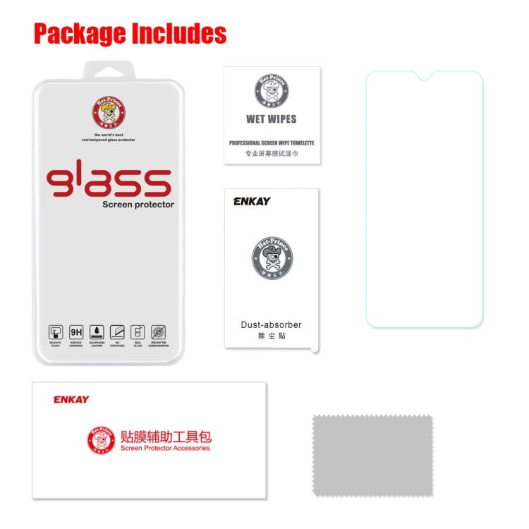 ENKAY Hat-Prince 0.26mm 9H 2.5D Curved Edge Tempered Glass Film for Xiaomi Redmi Note 7 Pro